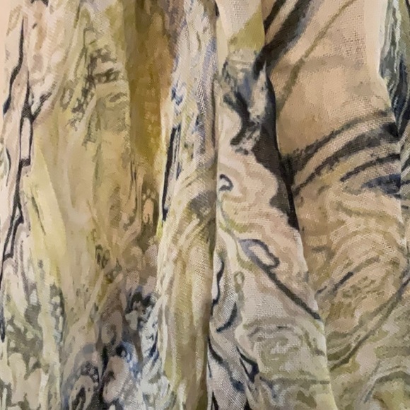 🧣CHICO’S GREEN AND BLUE PRINT SCARF 🧣 - Picture 9 of 16